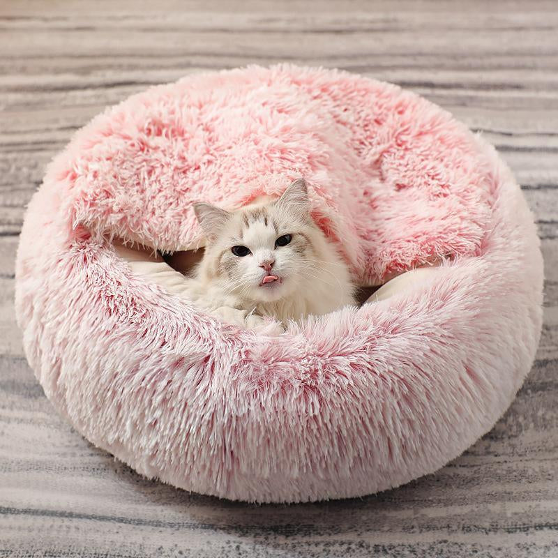 Cat'S round Fluffy Cat Bed, Comfortable Indoor Cat Nest, Soothing Pet Bed for Pet Care, Small Dog Nest (It Is Recommended to Take One Size Larger)