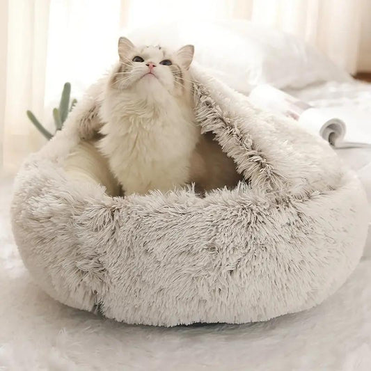 Cat'S round Fluffy Cat Bed, Comfortable Indoor Cat Nest, Soothing Pet Bed for Pet Care, Small Dog Nest (It Is Recommended to Take One Size Larger)